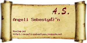 Angeli Sebestyén névjegykártya